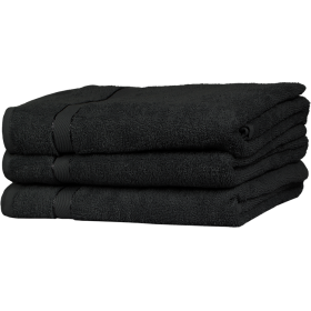 Handoeken 3-pack 50x100 cm zwart