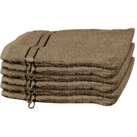 washandjes 6-pack taupe