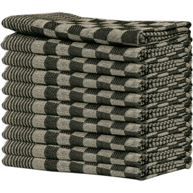 10-pack theedoeken 65 x 65 cm zwart